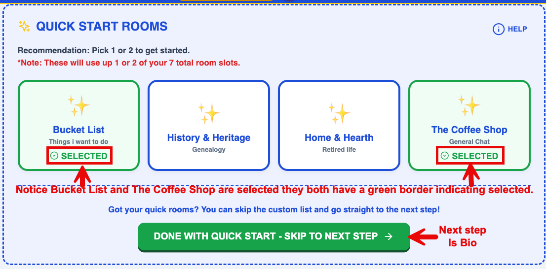 Quick Start room example